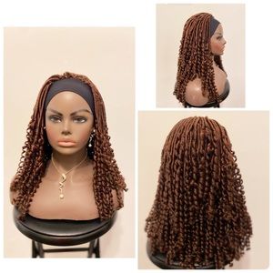Curly faux loc dreadlocks headband wig.